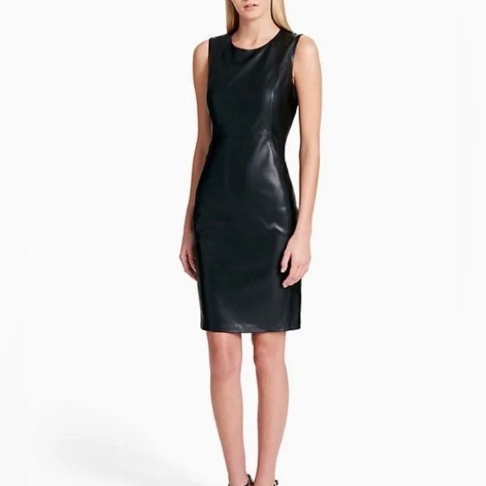 Calvin Klein Faux Leather Dress
